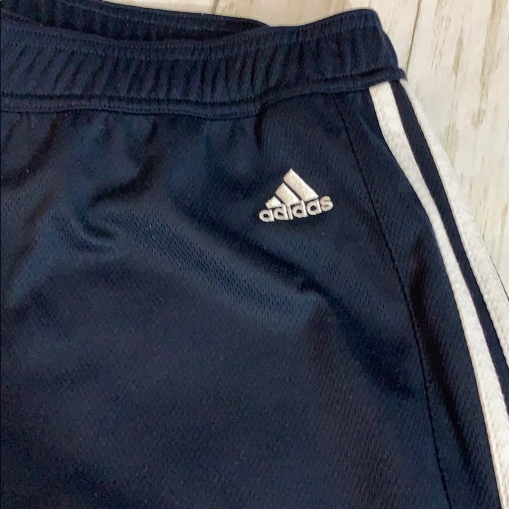 Size L Adidas Navy Crop Track Pants - Picture 3 of 6